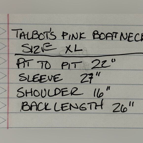 Talbot’s soft nylon wool blend boat neck curved hem sweater soft pink size XL - Picture 7 of 7